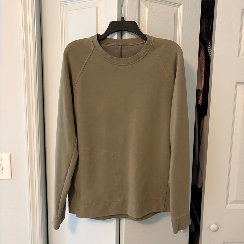 Lululemon Men's City Sweat Crew Sweatshirt Olive Green Large